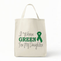 I Wear Green For My Daughter (Green Ribbon) Bag