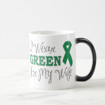 I Wear Green For My Wife (Green Awareness Ribbon) Coffee Mug