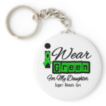 I Wear Green Ribbon (Retro) - Daughter keychains