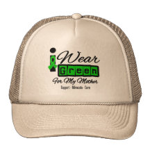 I Wear Green Ribbon (Retro) - Mother Mesh Hat