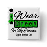 I Wear Green Ribbon (Retro) - Patients buttons