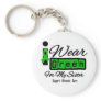 I Wear Green Ribbon (Retro) - Sister Key Chain