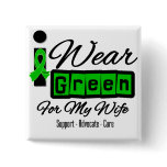 I Wear Green Ribbon (Retro) - Wife buttons