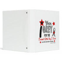 I Wear Grey 12 Bravest Little Boy Juv Diabetes 3 Ring Binder