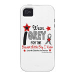 I Wear Grey 12 Bravest Little Boy Juv Diabetes Case-Mate iPhone 4 Case