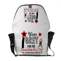 I Wear Grey 12 Bravest Little Boy Juv Diabetes Commuter Bag