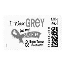 I Wear Grey 42 Daughter Brain Tumor Postage Stamp