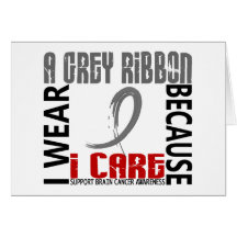I Wear Grey Because I Care 46 Brain Cancer Cards