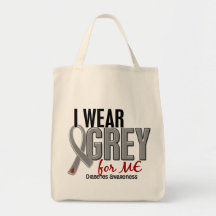 I Wear Grey For ME 10 Diabetes Canvas Bags