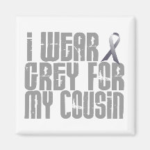 I Wear Grey For My Cousin 16 Fridge Magnet