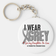 I Wear Grey For My Daughter-In-Law 10 Diabetes Keychains