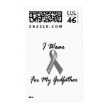 I Wear Grey For My Godfather 1 Brain Cancer Postage