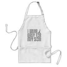 I Wear Grey For My SON 16 Aprons