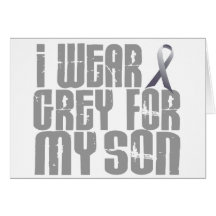 I Wear Grey For My SON 16 Greeting Card