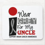 I Wear Grey For My Uncle 9 BRAIN CANCER Mouse Mats