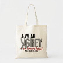 I Wear Grey For Someone Special 10 Diabetes Bag