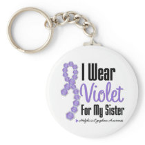 I Wear Hodgkins Lymphoma Ribbon For My Sister Keychains