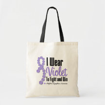 I Wear Hodgkins Lymphoma Ribbon To Fight and Win Canvas Bag
