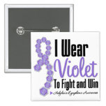 I Wear Hodgkins Lymphoma Ribbon To Fight and Win Pinback Buttons