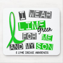 I Wear Lime Green 37 Me and My Son Lyme Disease Mouse Pads