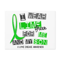I Wear Lime Green 37 Me and My Son Lyme Disease Postcard