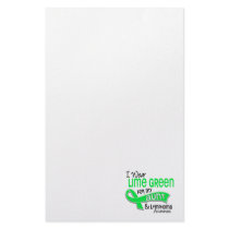 I Wear Lime Green 42 Aunt Lymphoma Personalized Stationery