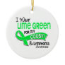 I Wear Lime Green 42 Cousin Lymphoma Christmas Ornaments