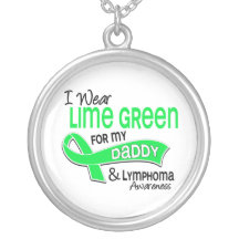I Wear Lime Green 42 Daddy Lymphoma Pendant