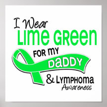 I Wear Lime Green 42 Daddy Lymphoma Posters
