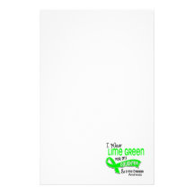I Wear Lime Green 42 Daughter Lyme Disease Customized Stationery