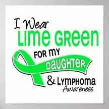 I Wear Lime Green 42 Daughter Lymphoma Poster