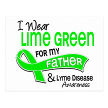 I Wear Lime Green 42 Father Lyme Disease Postcard