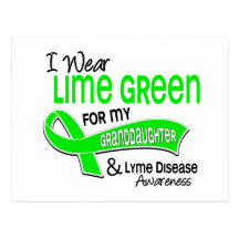 I Wear Lime Green 42 Granddaughter Lyme Disease Postcards