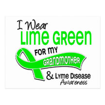 I Wear Lime Green 42 Grandmother Lyme Disease Post Card