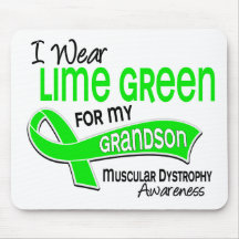 I Wear Lime Green 42 Grandson Muscular Dystrophy Mousepad