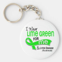 I Wear Lime Green 42 Me Lyme Disease Key Chain