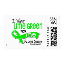 I Wear Lime Green 42 Me Lyme Disease Stamp