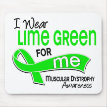 I Wear Lime Green 42 Me Muscular Dystrophy Mouse Pads