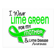 I Wear Lime Green 42 Mother Lyme Disease Postcard