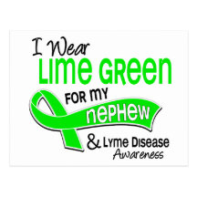 I Wear Lime Green 42 Nephew Lyme Disease Postcard