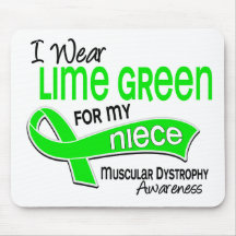 I Wear Lime Green 42 Niece Muscular Dystrophy Mousepad