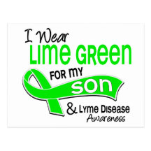 I Wear Lime Green 42 Son Lyme Disease Post Card