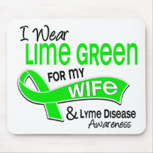 I Wear Lime Green 42 Wife Lyme Disease Mouse Pad