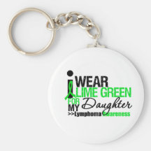 I Wear Lime Green For Daughter Keychain