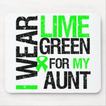 I Wear Lime Green For My Aunt Lymphoma Mouse Pads
