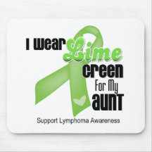 I Wear Lime Green For My Aunt - Lymphoma Mousepads