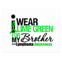 I Wear Lime Green For My Brother Postcard