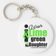I Wear Lime Green For My Daughter Keychain