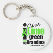 I Wear Lime Green For My Grandma Keychains