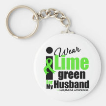 I Wear Lime Green For My Husband Key Chains